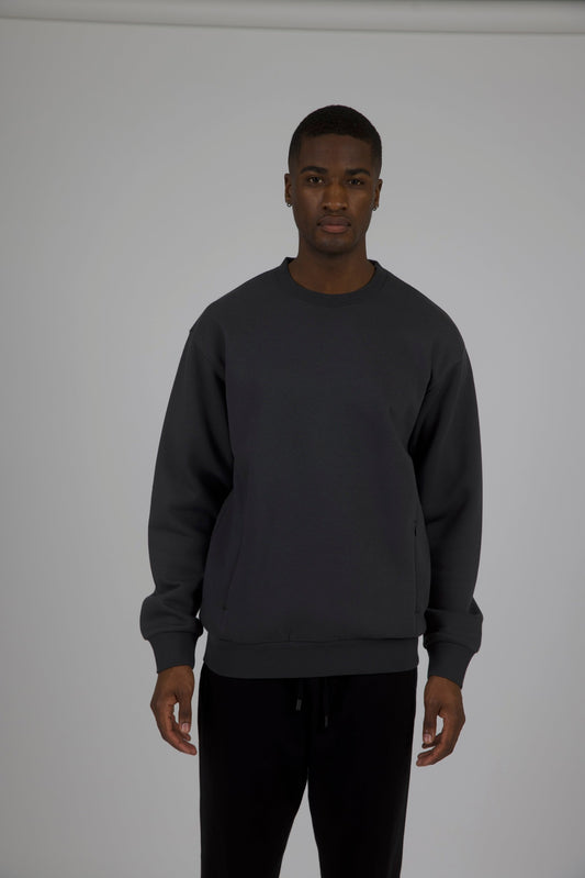 7115 CREW NECK WITH INVISIBLE ZIP